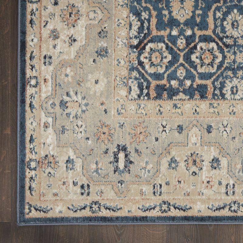 Ivory Elegance Chenille 94" Hand-Knotted Rectangular Area Rug