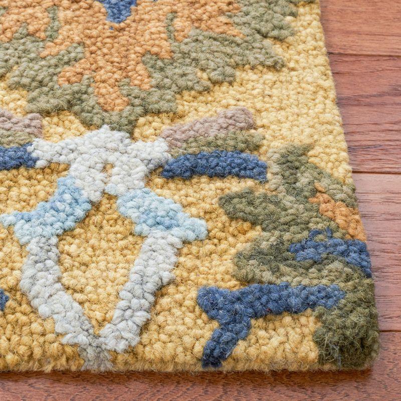 Blossom BLM402 Hand Tufted Area Rug - Gold/Multi - 6'x6' - Safavieh.