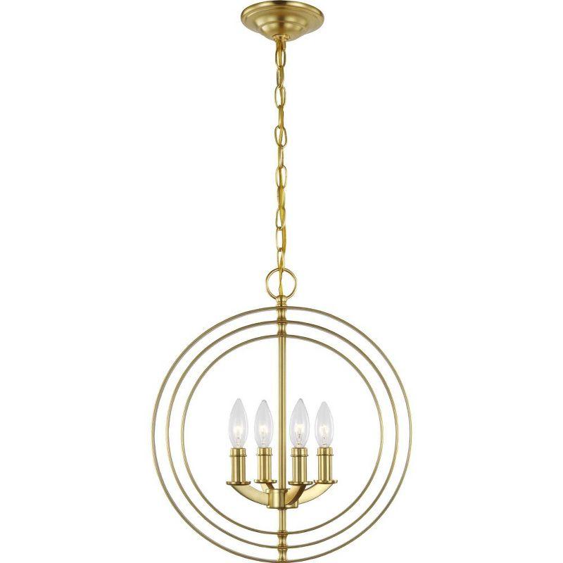 Progress Lighting Equinox 4-Light Foyer Pendant, Steel, Antique Bronze, No Shade