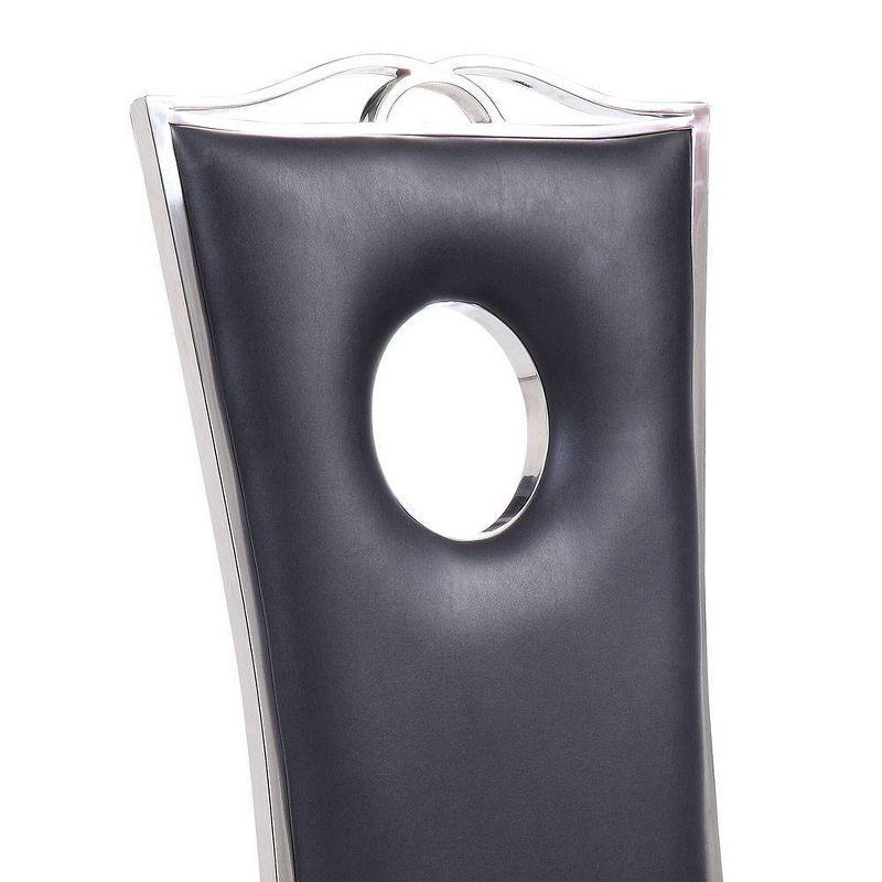 Acme Furniture Cyrene Dining Chairs Black Synthetic Leather/Stainless Steel