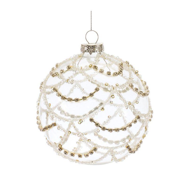 Melrose Jeweled Glass Ball Ornament (Set of 6)