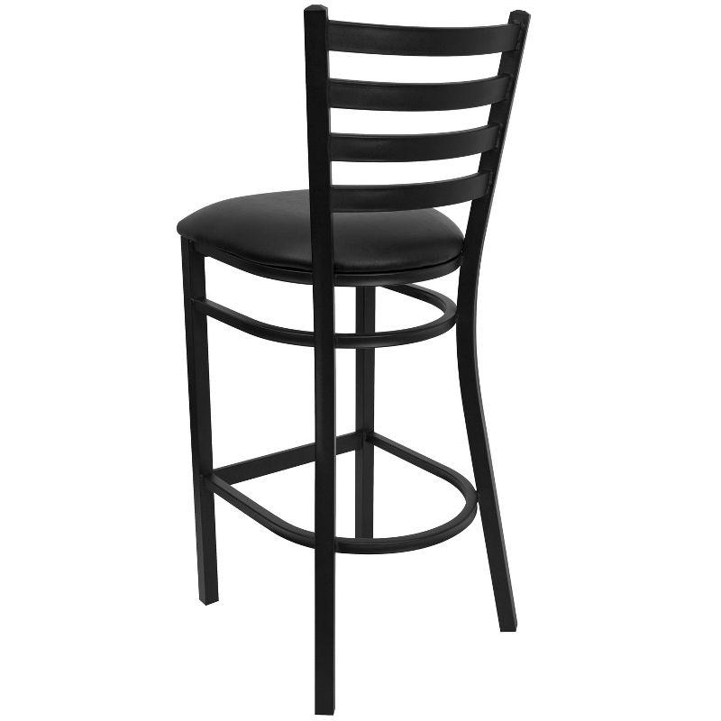 Brixton HERCULES Series Ladder Back Metal Restaurant Barstool