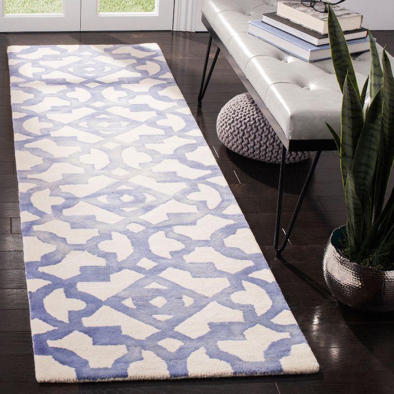 Dip Dye DDY717 Hand Tufted Indoor Runner - Ivory/Blue - 2'3"x8' - Safavieh