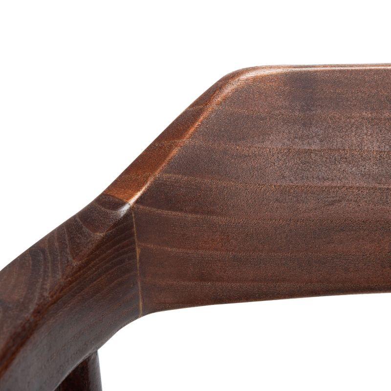 Munro Leather Woven Accent Chair - ACH1005 - Walnut/Cognac - Safavieh