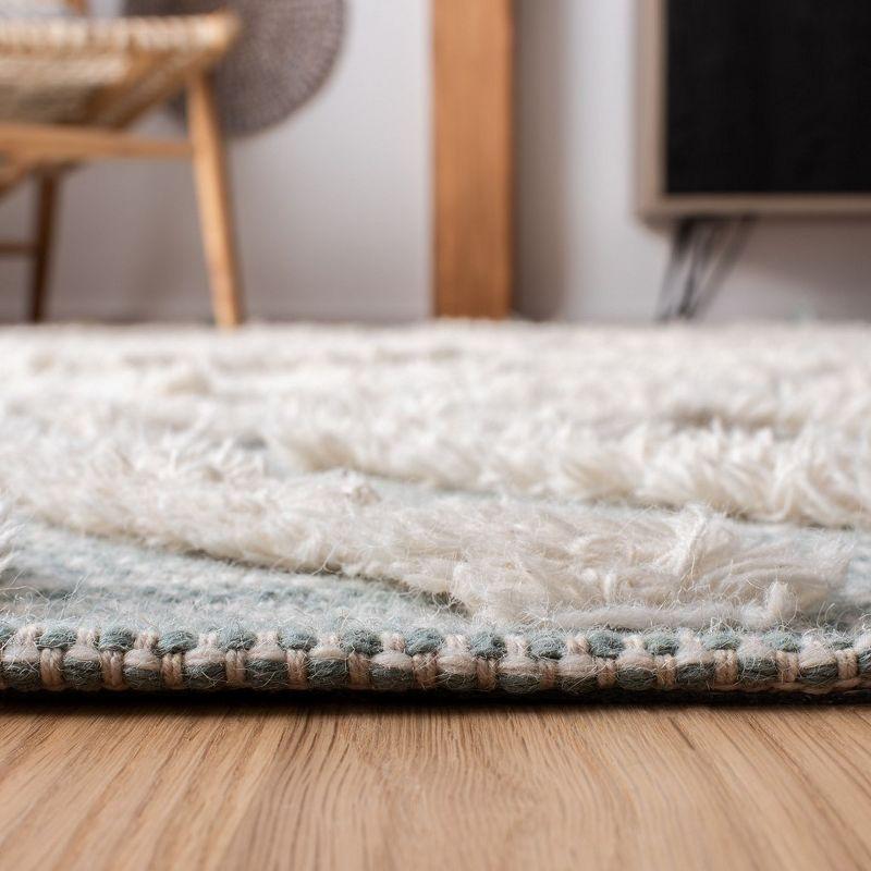 Kenya KNY331 Hand Tufted Area Rug - Aqua/Ivory - 6'x9' - Safavieh.