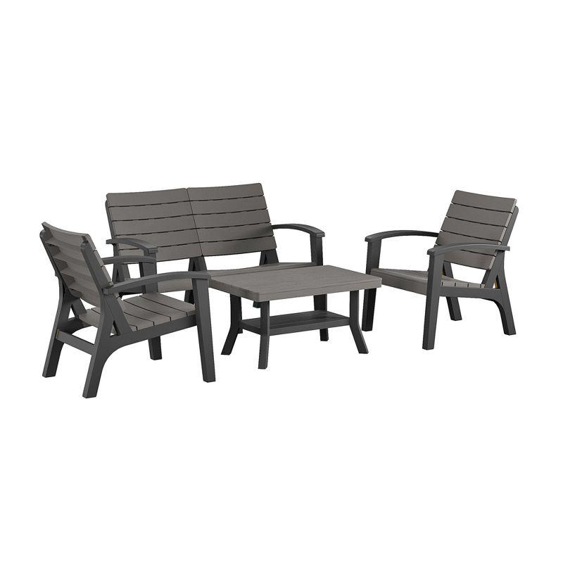 COSCO 4-Piece Resin Outdoor Conversation Set