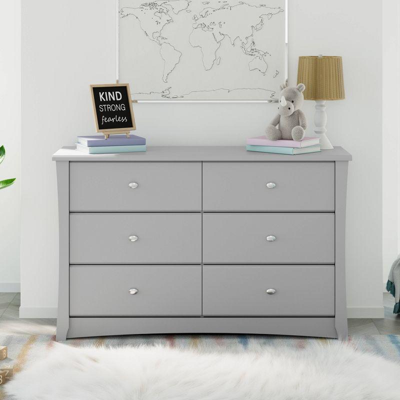 Crescent 6 Drawer Double Dresser