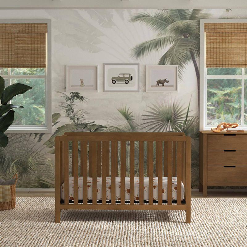 Walnut 4-in-1 Low-Profile Convertible Crib with Clean Lines