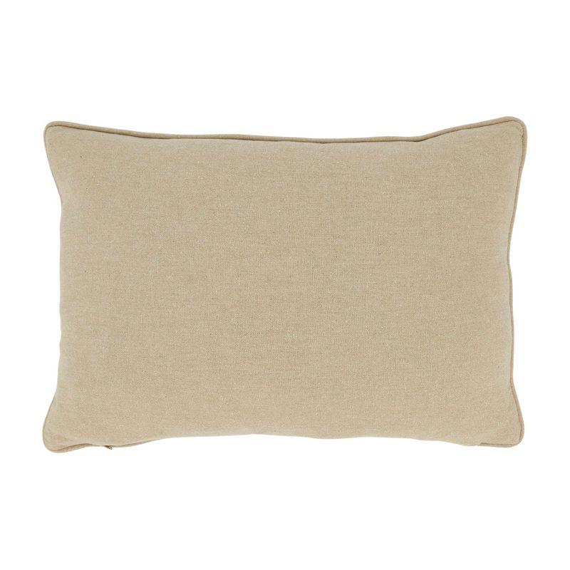 Saro Lifestyle Seashell Serenade Throw Pillow Cover, Off-White, 12"x18"