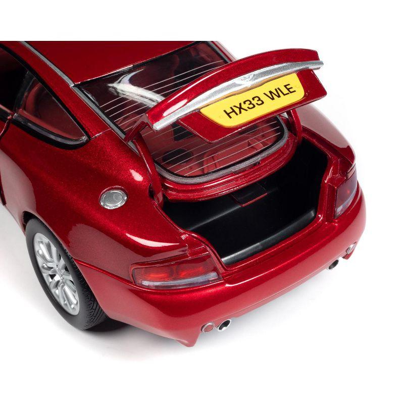 2005 Aston Martin V12 Vanquish RHD (Right Hand Drive) Toro Red Mica Met with Red Interior 1/18 Diecast Model Car by Auto World