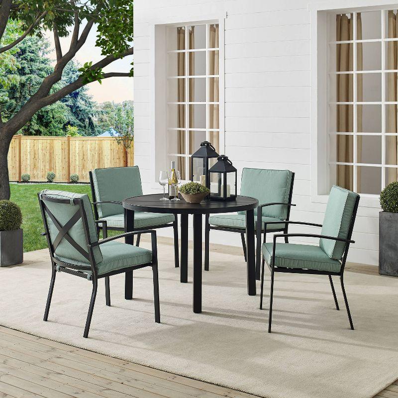 Kaplan 5-Piece Outdoor Dining Set with Cushions, Oil Rubbed Bronze