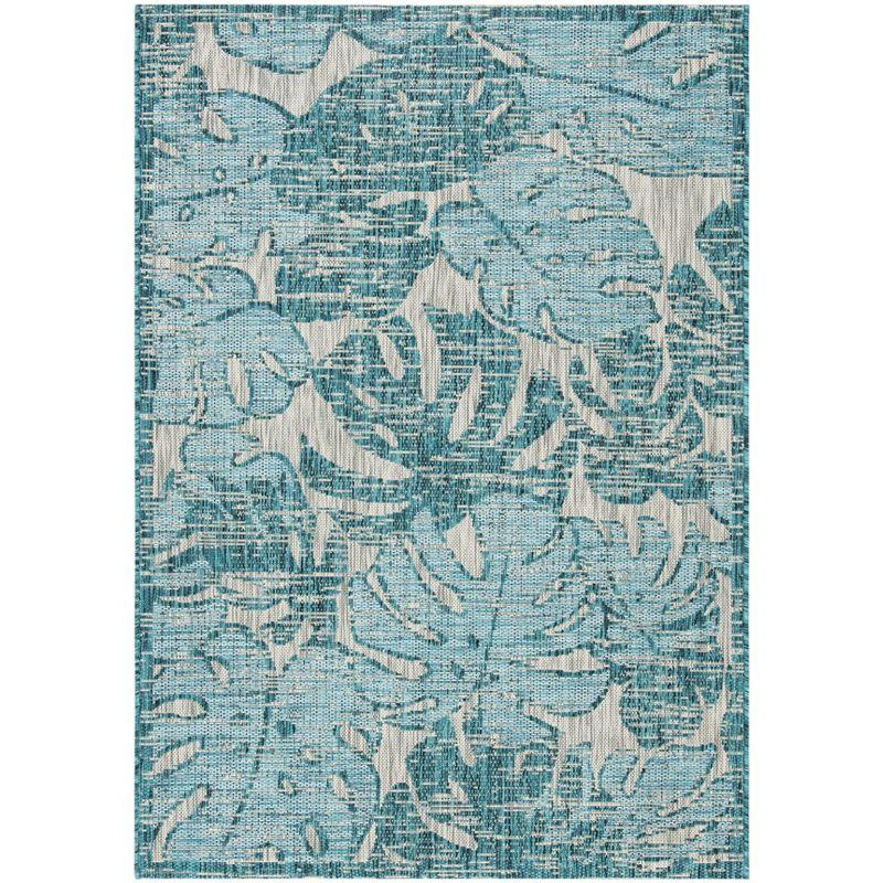 Courtyard Gray Rectangular Easy-Care Synthetic Area Rug - 47"x4"