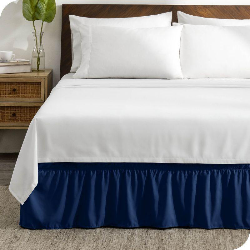 Adjustable Wrap Around Ruffled Bed Skirt by Bare Home