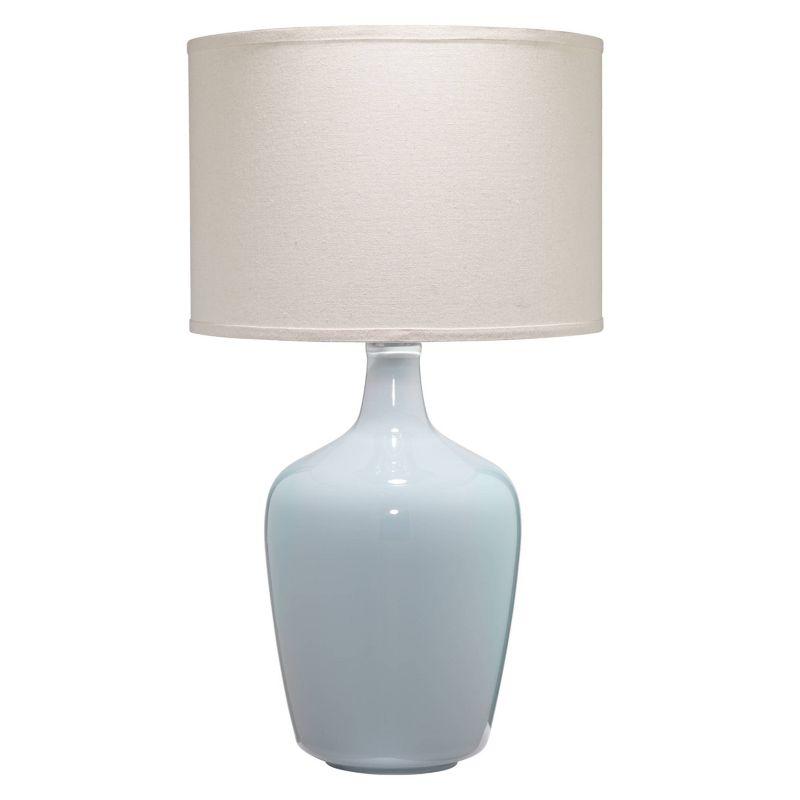Splendor Home Plum Jar Ceramic Table Lamp with Drum Shade Gray : Modern Glossy Finish, 3-Way Switch, UL Listed