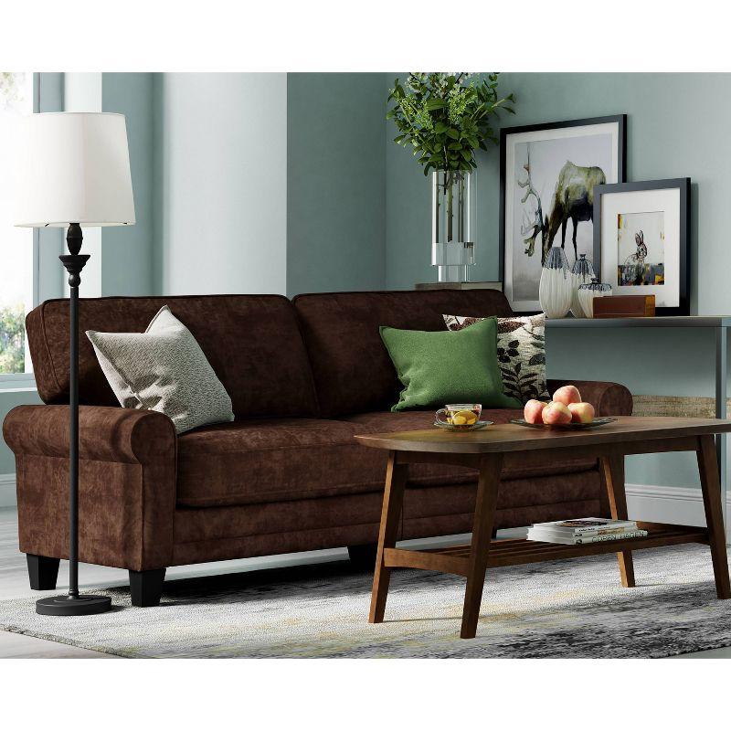 Serta Copenhagen 78" Rolled Arm Sofa, Easy Care Fabric, Soft Pillow Back, Pocket Coil Seat Cushions