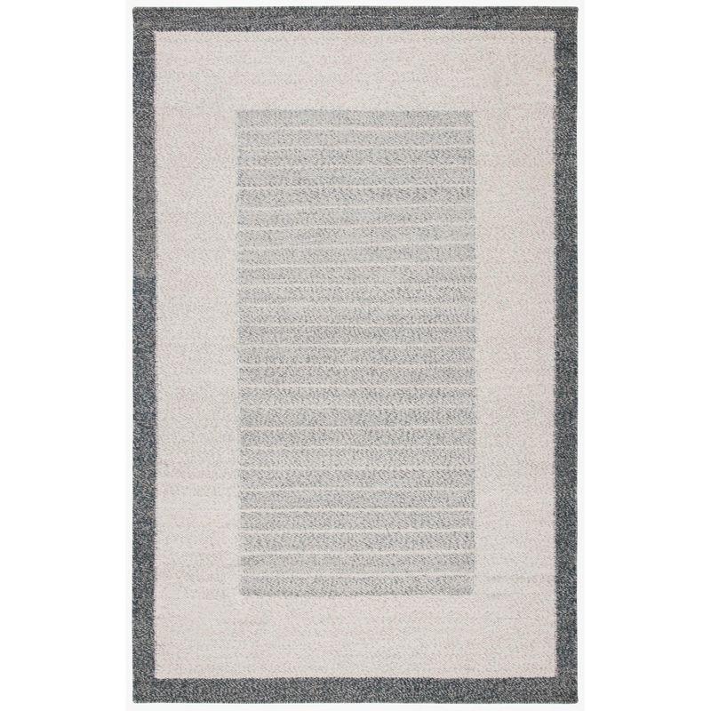 Kilim KLM155 FLAT WEAVE Accent Rug - Ivory/Grey - 3'x5' - Safavieh