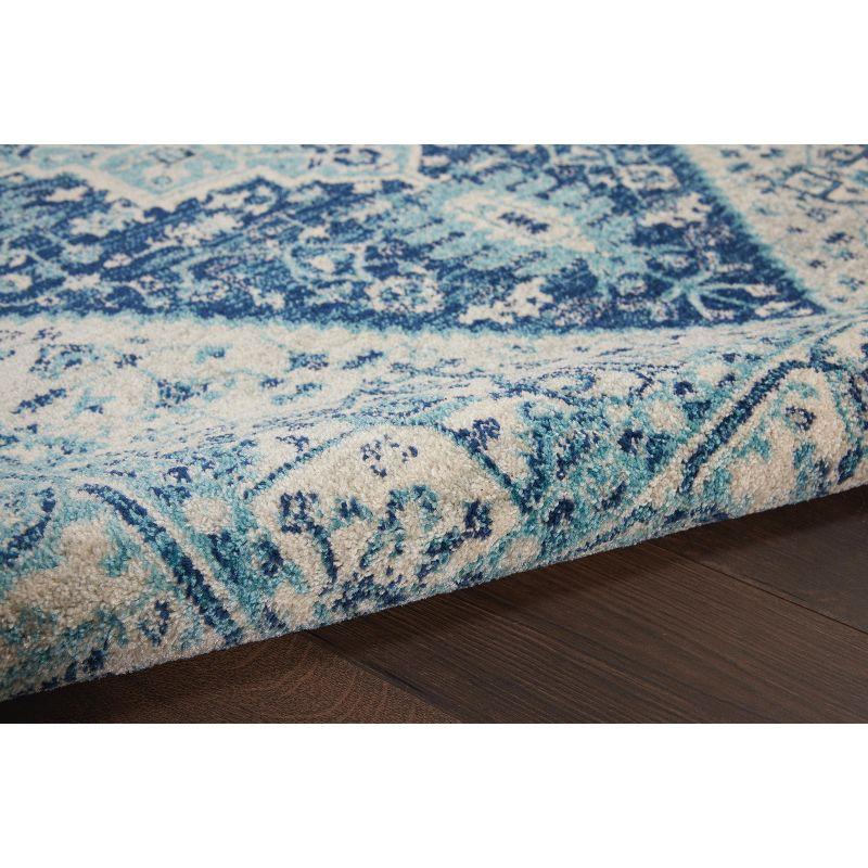 Nourison Tranquil Persian Indoor Rug Ivory Navy 4' x 6'