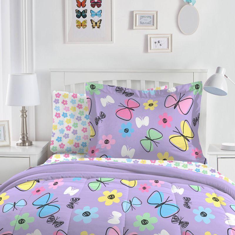 Dream Factory Sweet Butterfly Comforter Set Multi Color