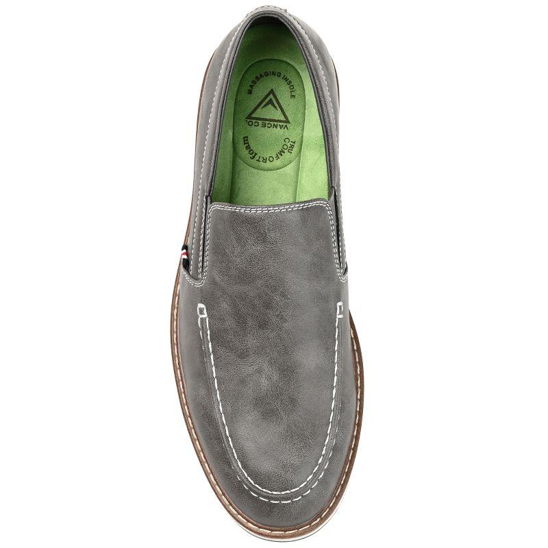 Harrison Modern Grey Faux Leather Casual Loafers with Comfort Foam
