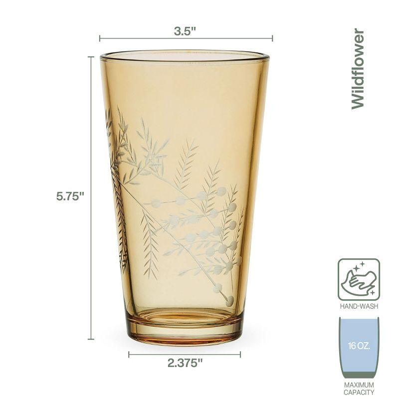 Fitz and Floyd Wildflower Highball Glasses