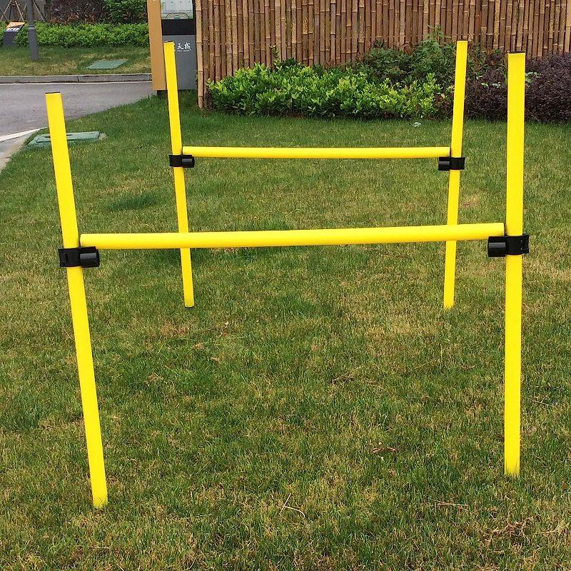 Yellow Collapsible Agility Dog Training Hurdle Kit