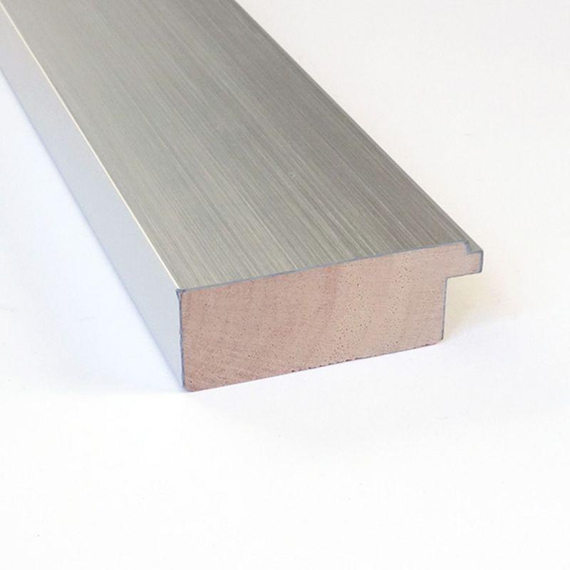 Amanti Art Brushed Sterling Silver Wood Picture Frame Opening Size 24x36 in.