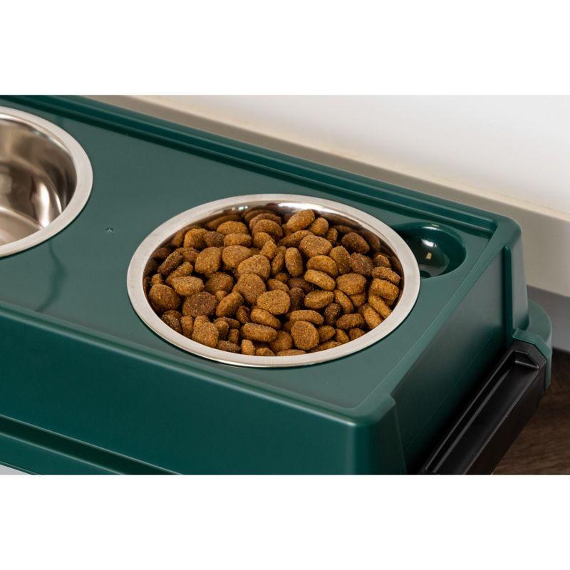 IRIS USA Elevated Dog Food Bowl with Airtight Pet Food Storage Container