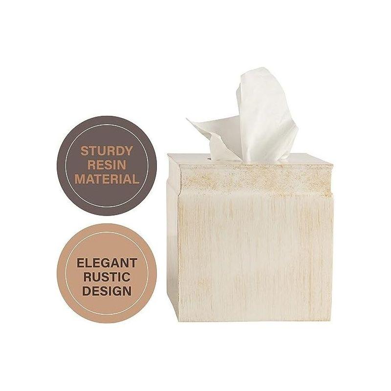 Creative Scents Rustic Luxe Square Tissue Box Cover