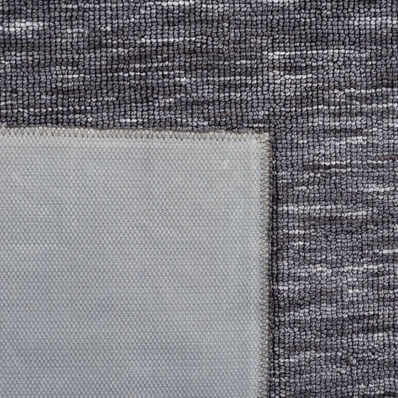 Hand-Knotted Easy Care Gray Synthetic 4' x 6' Area Rug