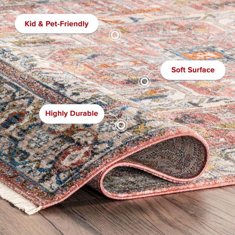 Nuloom Harriet Oriental/Persian 2x3 Accent Indoor Area Rug for Living Room Bedroom Dining Room Entryway Kitchen, Orange/Multicolor