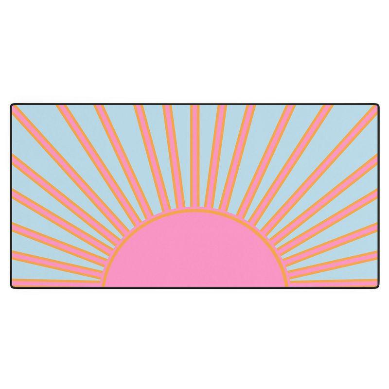 Daily Regina Designs Le Soleil 02 Abstract Retro Desk Mat - Deny Designs