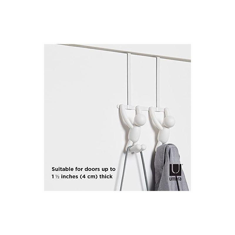 Umbra Buddy Plastic Over-the-Door 2 - Hook Wall Mounted Coat Rack