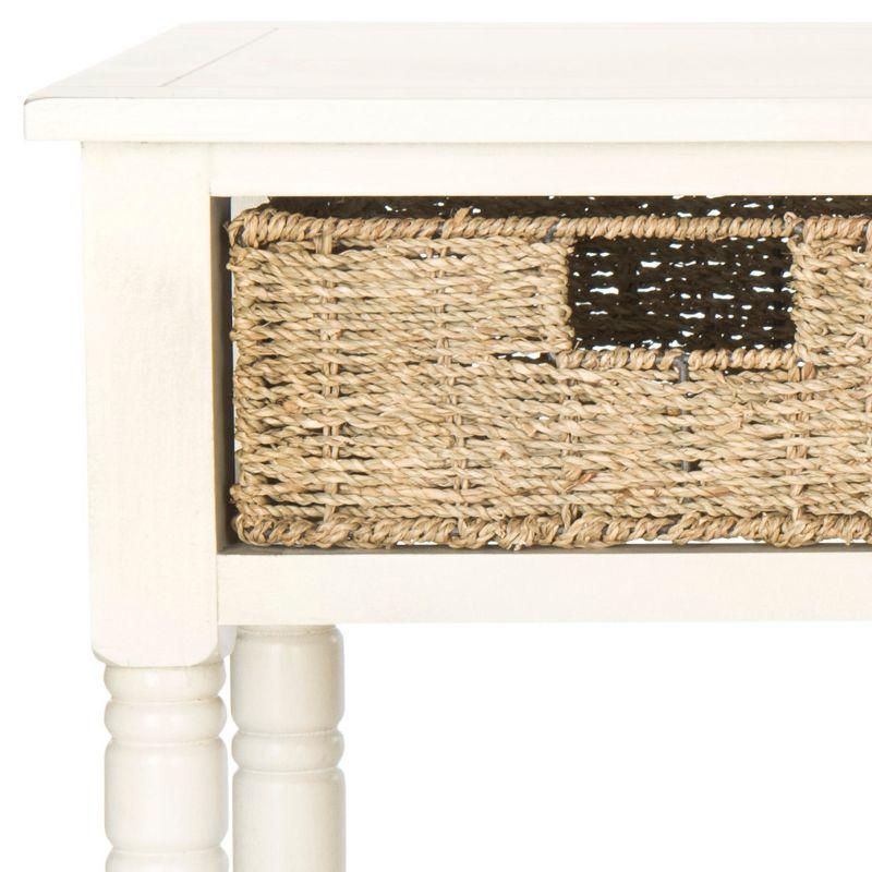 Winifred Wicker Console Table With Storage  - Safavieh