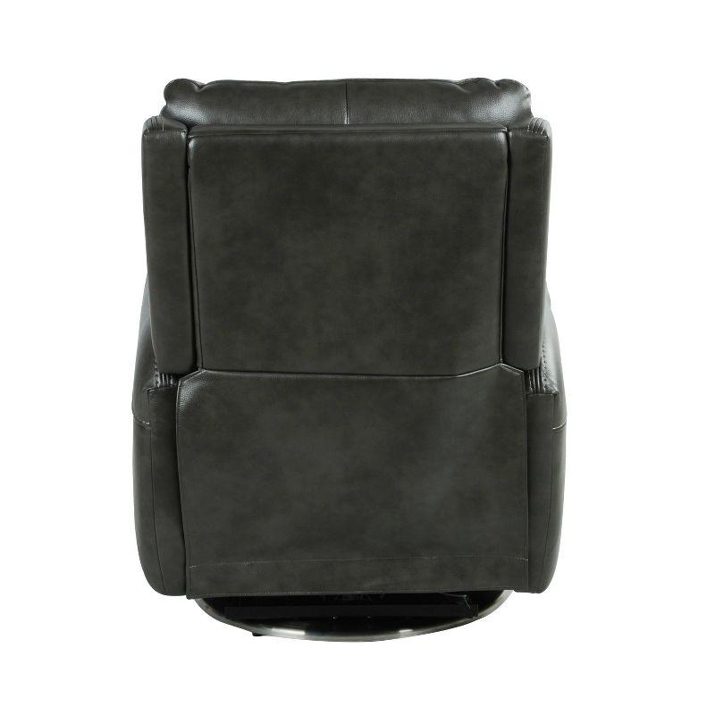 Athens Charcoal upholstered Swivel Power Recliner - Steve Silver Co.