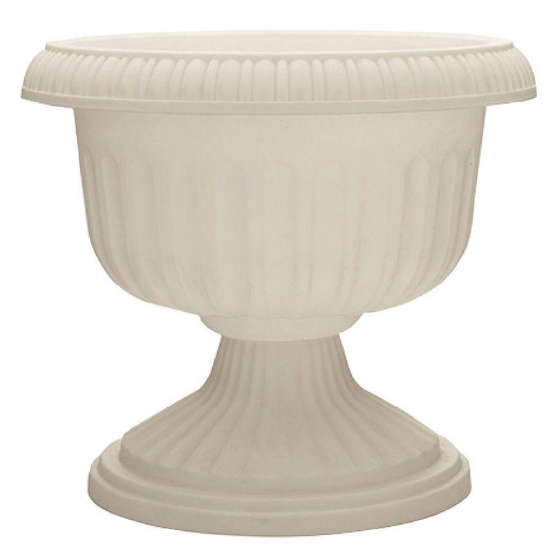 Elegant Grecian White 18" Resin Urn Planter for Outdoor Elegance