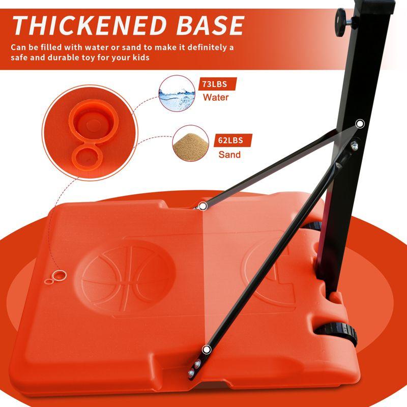 Kids Basketball Hoop Outdoor 4.8-7.7ft Adjustable, Portable Basketball Hoops & Goals for Kids/Teenagers/Youth in Backyard/Driveway/Indoor