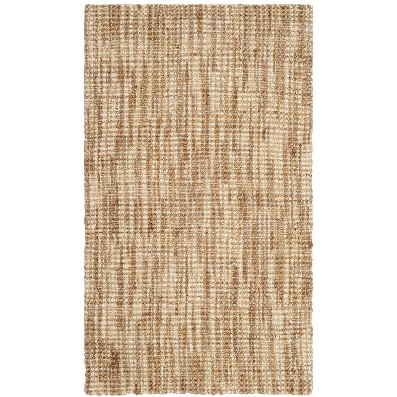 Natural Cream Handwoven Jute Area Rug 3' x 5'