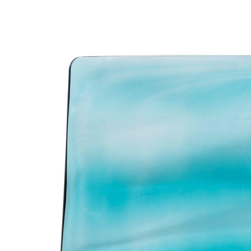 LeisureMod Astor Acrylic Dining Chair - Water Ripple Design & Chrome Finish Metal Legs, Stackable Accent Side Chair