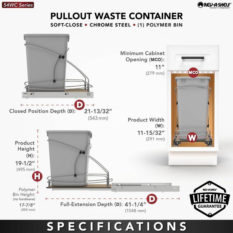 Rev-A-Shelf Rev-A-Shelf Double 27 qt. Pullout Trash Containers
