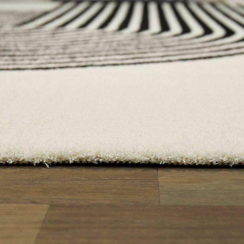 Anscombe Contemporary Stripe Rug White - Balta Rugs