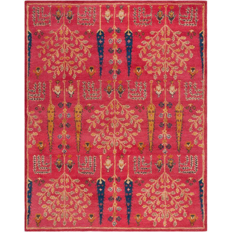 Heritage HG418 Hand Tufted Area Rug - Red/Multi - 8'x10' - Safavieh.