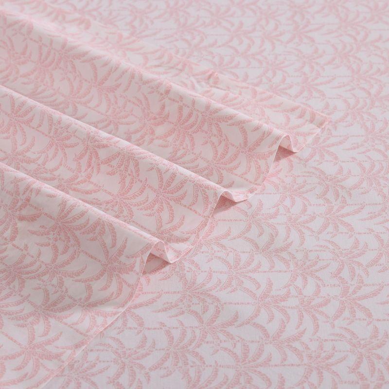 Tommy Bahama Lovely Palms Pink Queen Sheet Set