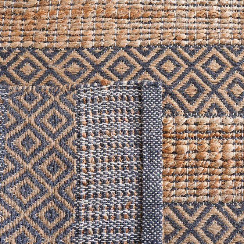 Natural Fiber NFB653 Power Loomed Area Rug - Charcoal/Natural - 8'9"x11'9" - Safavieh.