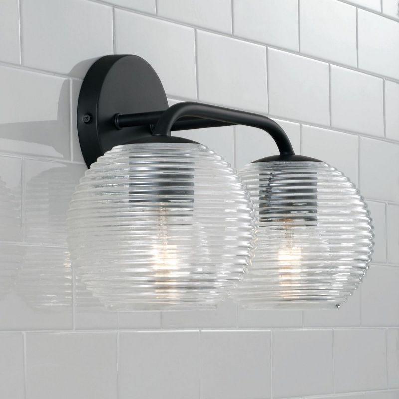 Capital Lighting Dolan 2 - Light Vanity in  Matte Black