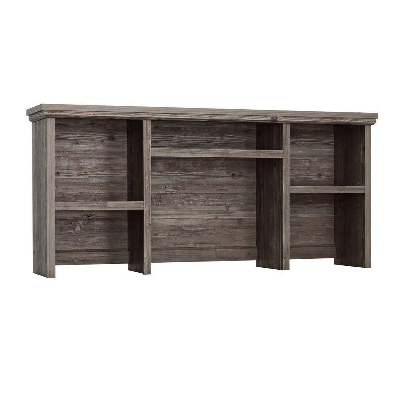 Pebble Pine Farmhouse Computer Hutch with Adjustable Shelves