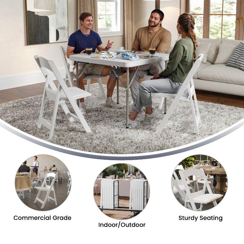 Inbox Zero Hercules Resin Folding Chair - 800LB Weight Capacity Event Chair (Set of 2)