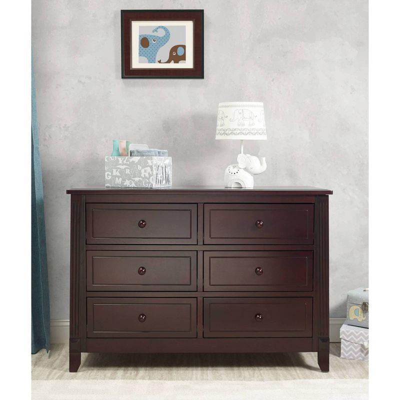 Espresso Double Nursery Dresser with Dovetail Drawers