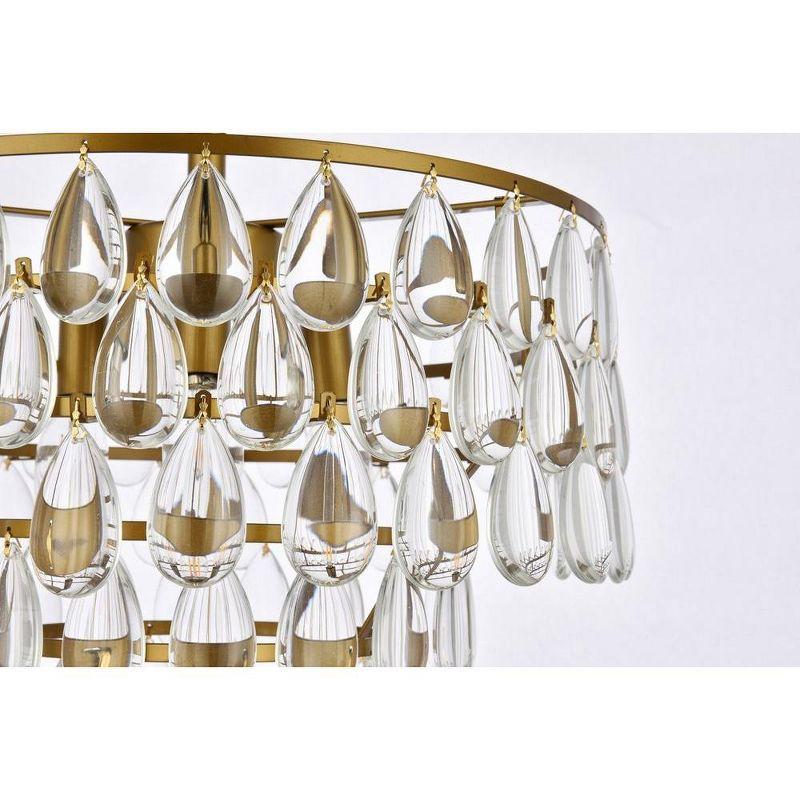 Elegant Lighting Mila 16 inch flush mount in brass