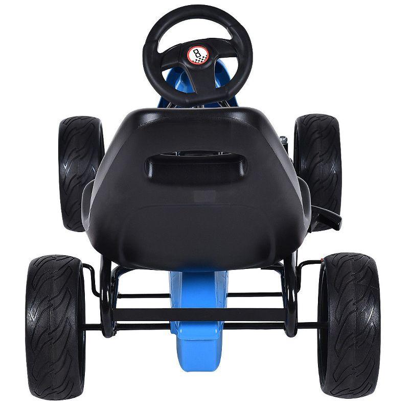 Costway Go Kart Kids Ride On Car Pedal Powered 4 Wheel Racer Stealth Outdoor Toy