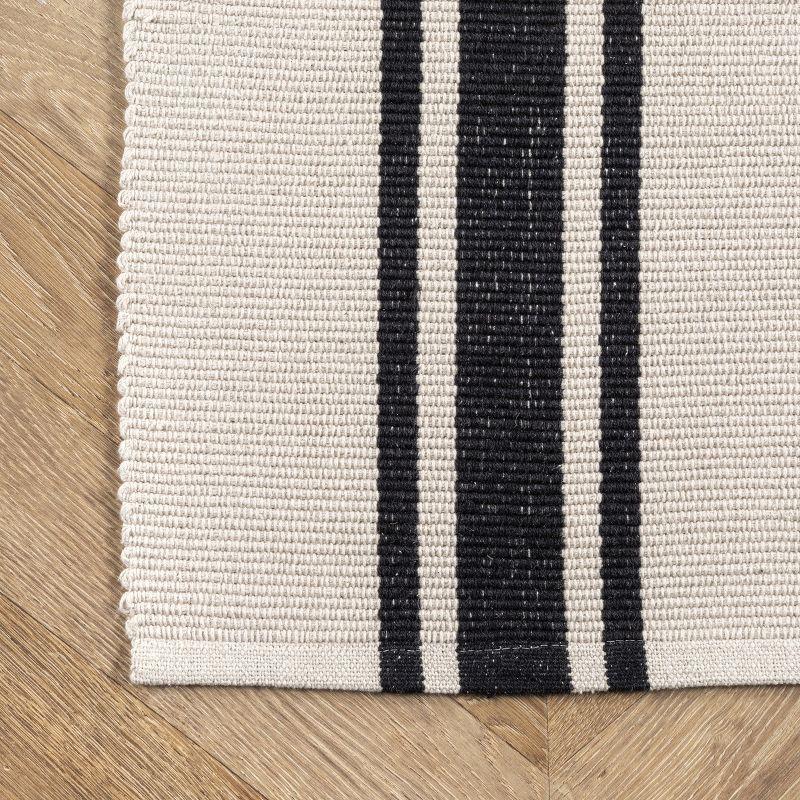 Nuloom Clarissa Cotton Flatweave Casual Stripe Indoor Area Rug